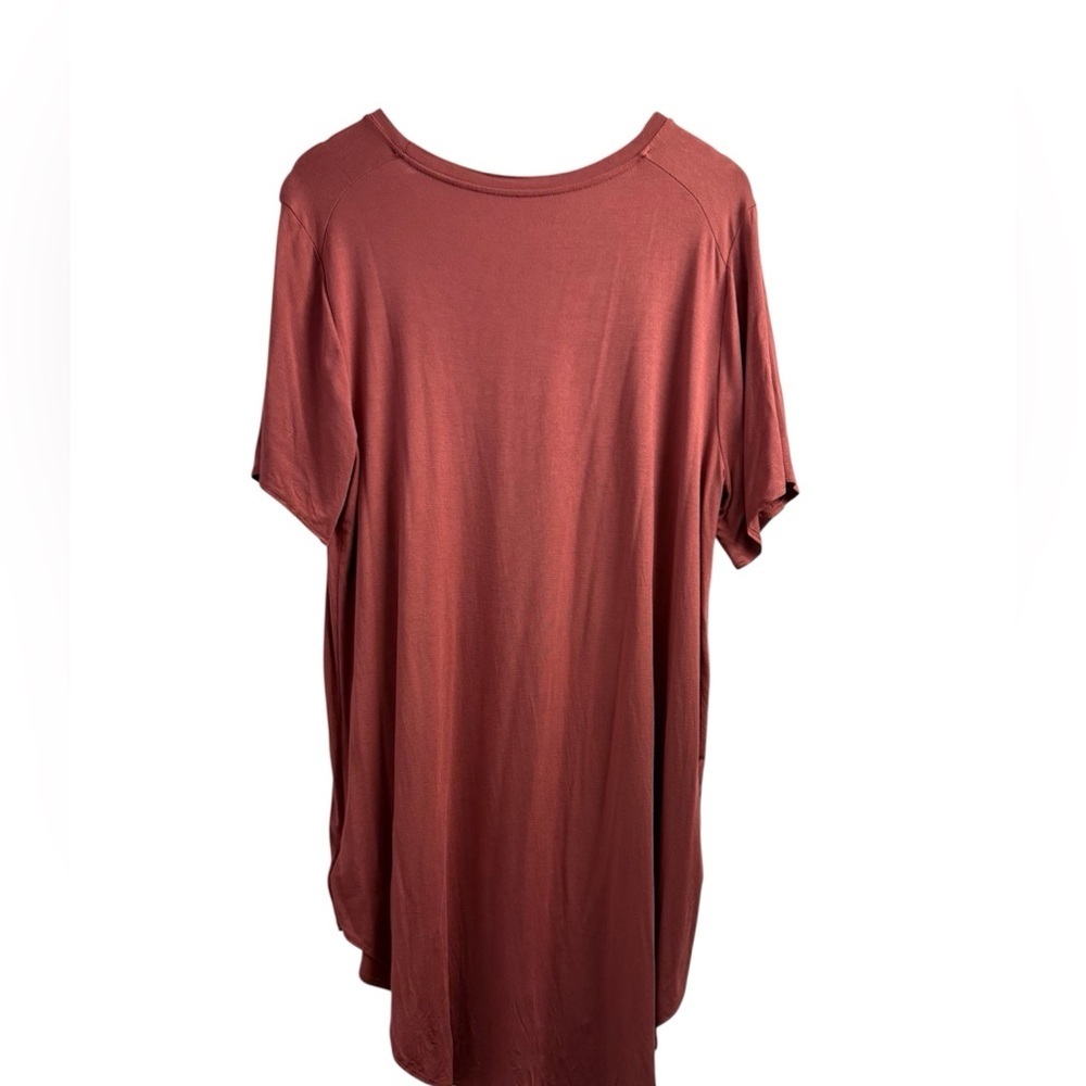 Rust Red Short Sleeve Tunic Top - Picture 2 of 9